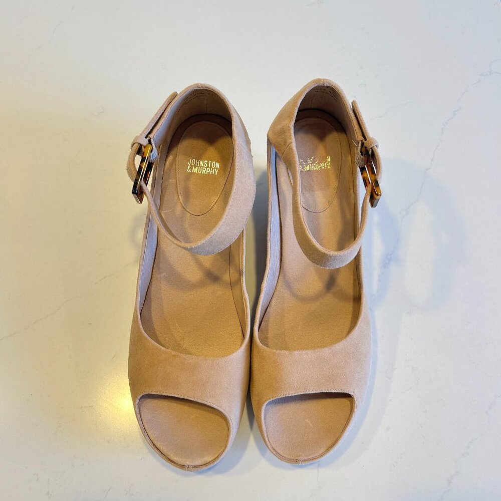 Johnston & Murphy Suede Wedge Sandal